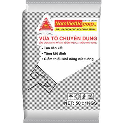 Vữa tô (trát) NAMVIETUC 106 (dùng cho gạch AAAC MAC 50) 		