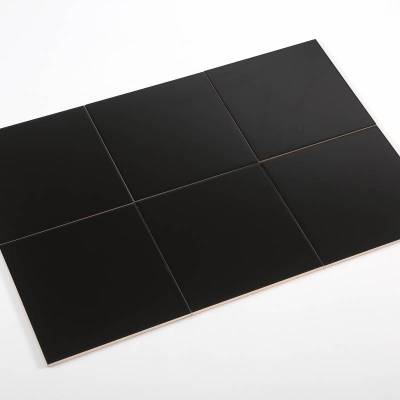 Gạch thẻ trang trí đen mờ phẳng 100x100mm M1107Y 		