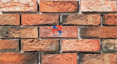 Gạch giả cổ VPG044 Trắng - Đỏ Cháy