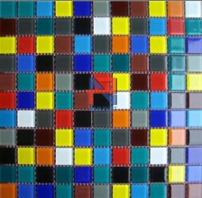 Gạch Mosaic Thủy Tinh Trộn Màu 25x25mm MTT25004