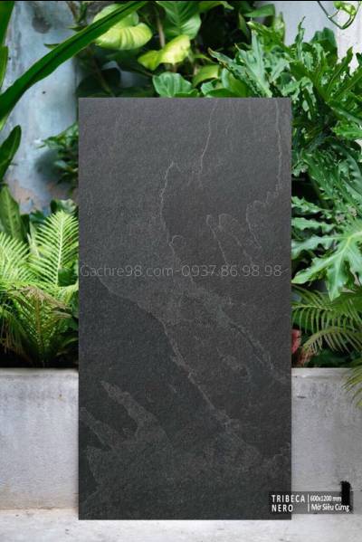 Gạch màu đen 60x120 đá mờ siêu cứng nhập khẩu Ấn Độ