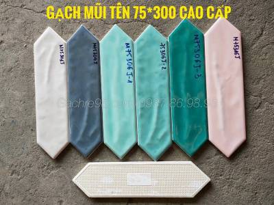 Gạch thẻ hình mũi tên 75x300