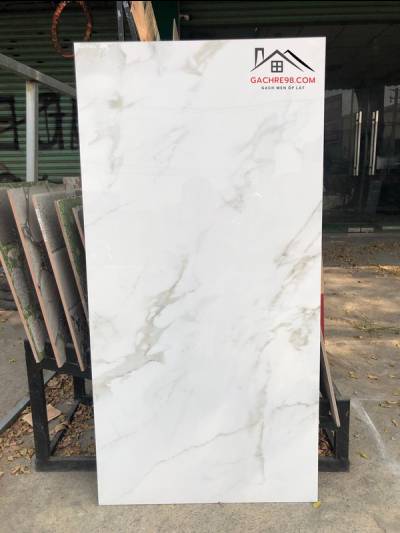 Gạch ốp chân tường 60x120 giá rẻ trắng vân mây Ấn Độ đẹp