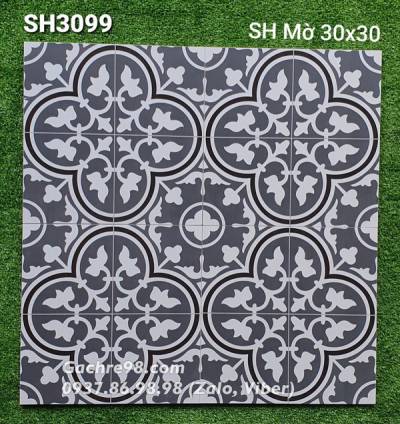 Mẫu gạch bông ốp bếp 30x30 giá rẻ hoa rau muống rất sang trọng