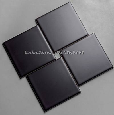 Gạch thẻ 10x10 màu đen mờ