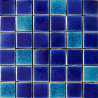 Gạch mosaic men rạn trộn màu 50×50 10