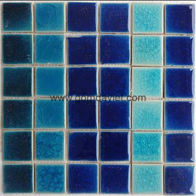 Gạch mosaic men rạn trộn màu 50×50 11