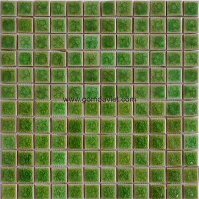 Gạch mosaic men rạn đơn màu 23×23 07