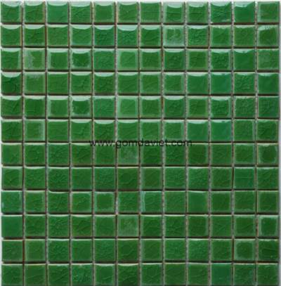 Gạch mosaic men rạn đơn màu 23×23 08