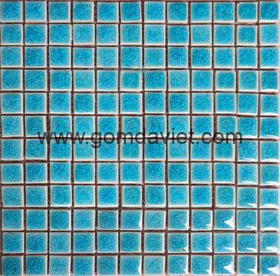 Gạch mosaic men rạn đơn màu 23×23 11