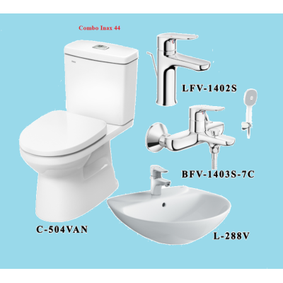 COMBO BỒN CẦU INAX C-504VA + L-288V + VÒI LFV-1402S + CỦ SEN BFV-1403S-7C
