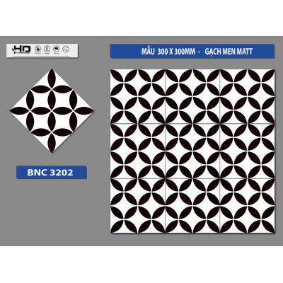 GẠCH BÔNG TRANG TRÍ 30X30 BNC3202