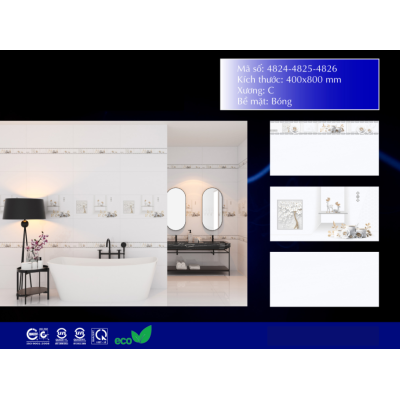 GẠCH ỐP TƯỜNG 40X80 MAXIMOS 4824 - 4826