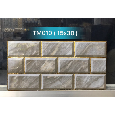 GẠCH TRANG TRÍ 15X30 ĐÁ VI TINH NHŨ VÀNG TM010