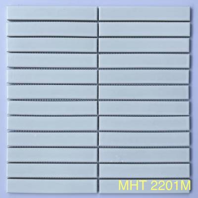 Gạch Mosaic Que Đũa Màu Trắng Men Trơn MHT 2201M