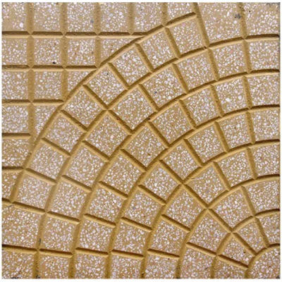 GẠCH VỈA HÈ 40X40 TERRAZZO CÁNH QUẠT VÀNG