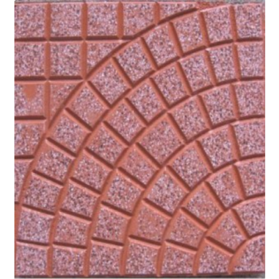 GẠCH VỈA HÈ 40X40 TERRAZZO CÁNH QUẠT ĐỎ
