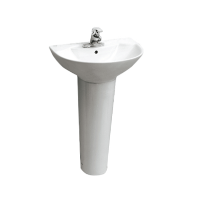CHẬU LAVABO INAX L-288V/L-288VD TREO TƯỜNG KÈM CHÂN DÀI