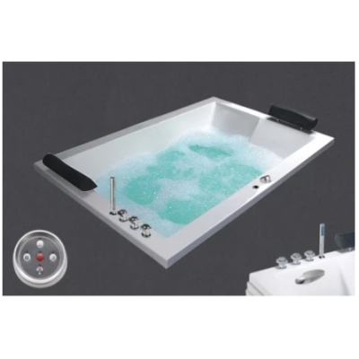 BỒN TẮM CAESAR MT7180C ĐÔI MASSAGE XÂY CÓ ĐÈN 1.8M
