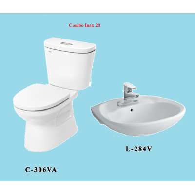 COMBO BỒN CẦU INAX C-306VA + LAVABO L-284V