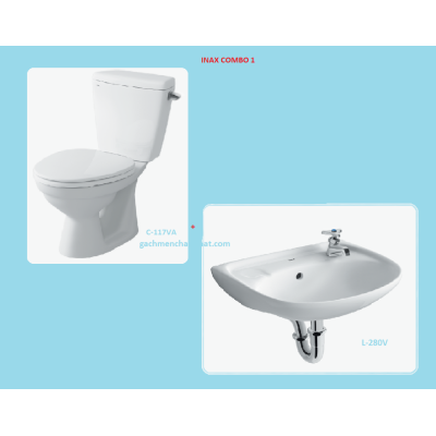 COMBO BỒN CẦU INAX C-117VA + LAVABO L-280V