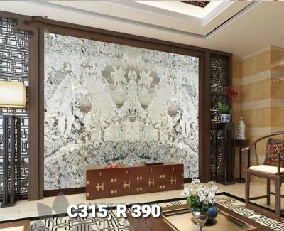          Tranh Đá Granite Đối Xứng White    