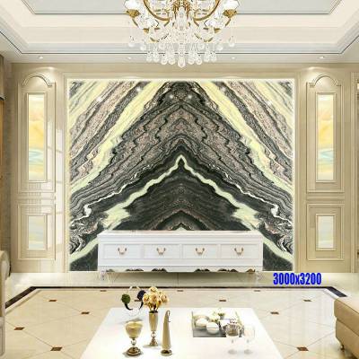          Tranh Đá Granite Màu Đen Vân Vàng Hồng    