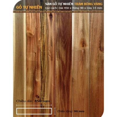 Sàn gỗ tràm bông vàng 450mm