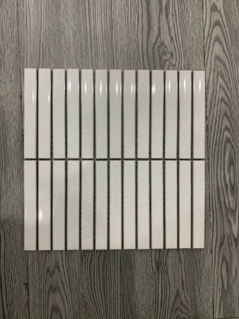 Mosaic Stackbond - trắng lõm mặt SZ015A 		