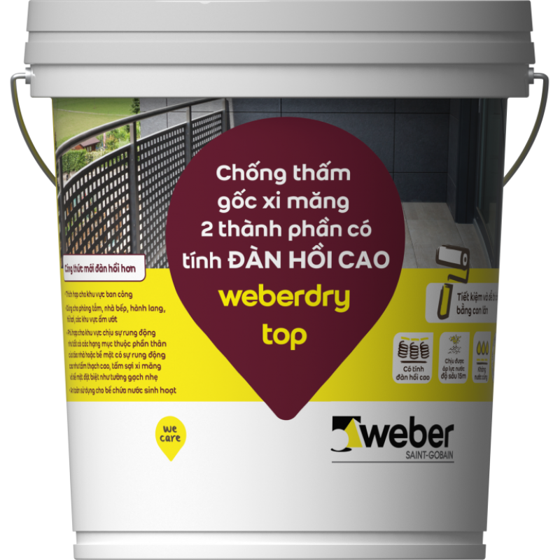 Chất chống thấm gốc xi măng weberdry top 		