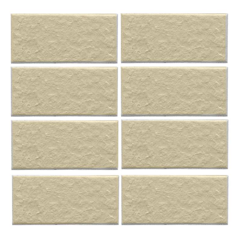 Gạch thẻ ốp tường màu be bề mặt sần 45x95mm 9123 		