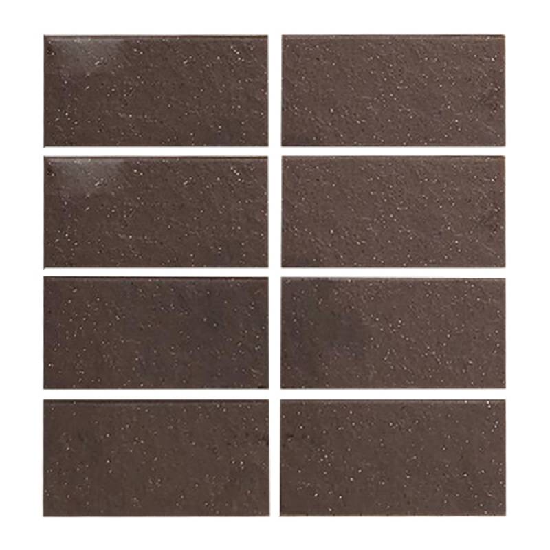 Gạch thẻ ốp tường màu nâu cháy bề mặt sần 45x95mm 5908 		